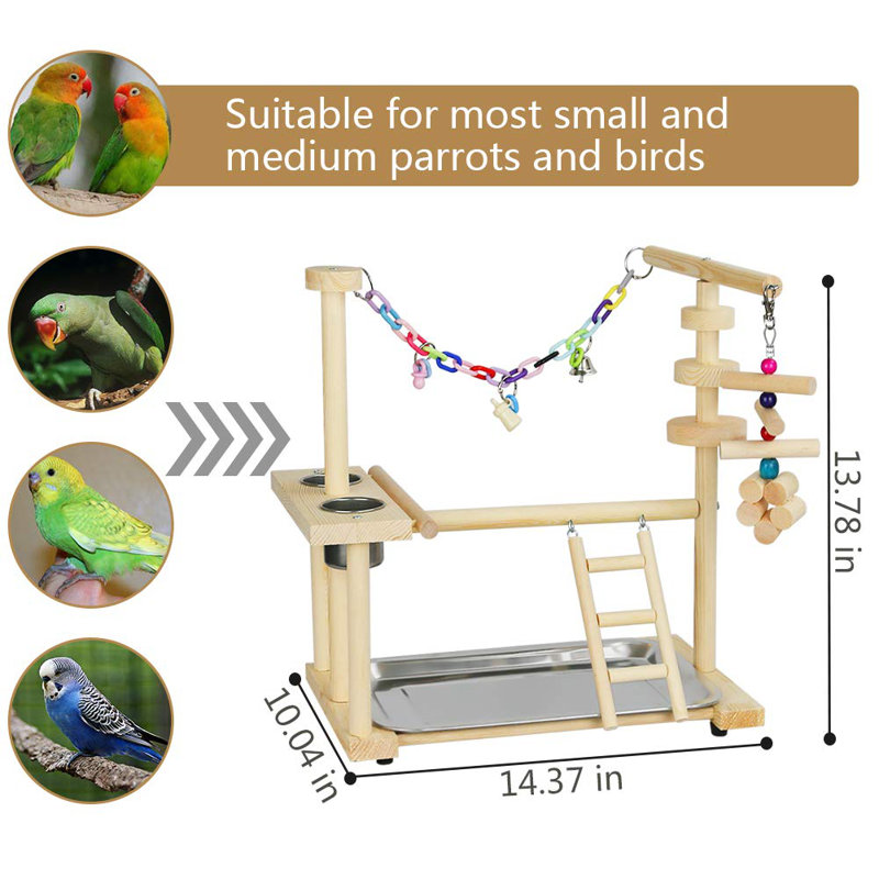 ATCHISON Bird Playground Birdcage Playstand | Wayfair - Bird Cage Playstand Integration With Living Room